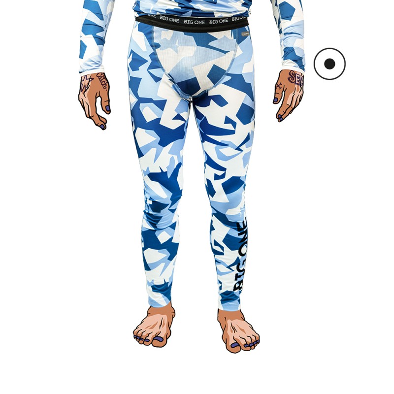Big One UPF50+ Solar Protection Leggings "Darsa" Geometric Camo Blue