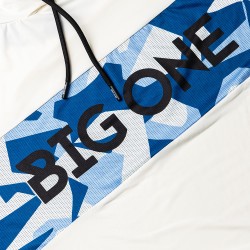 Big One Maglia Cappuccio Protezione Solare UPF50+ "Amazzonia" Geometric Camo Blue