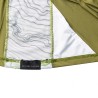 Big One UPF50+ Solar Protection Hoodie "Amazzonia" Green Bathymetric Plot