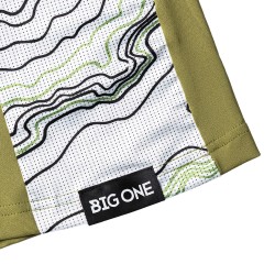 Big One UPF50+ Solar Protection Hoodie "Amazzonia" Green Bathymetric Plot